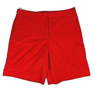LBH Red Bermuda Shorts Women's Size 10 3-Pocket Zip Fly